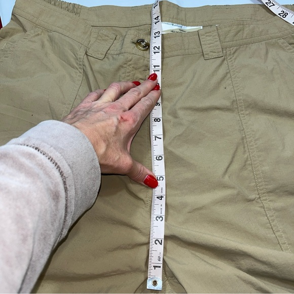 ExOfficio TAN PANTS womens XL 18 Insect Shield Zip Off Leg STRETCHY waist cargo - Picture 9 of 16
